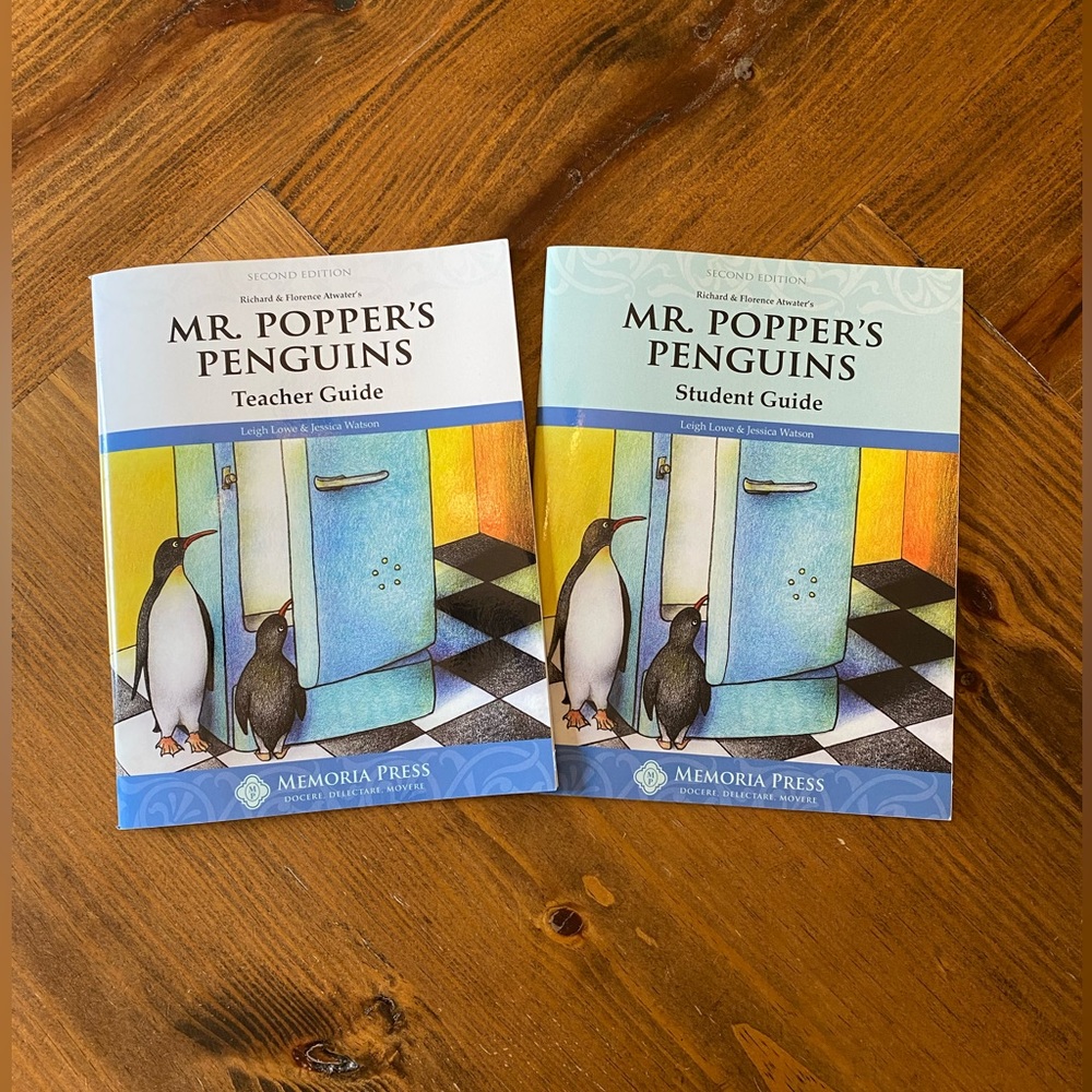Memoria Press Literature Guides for Mr. Popper’s Penguins NEW and unused